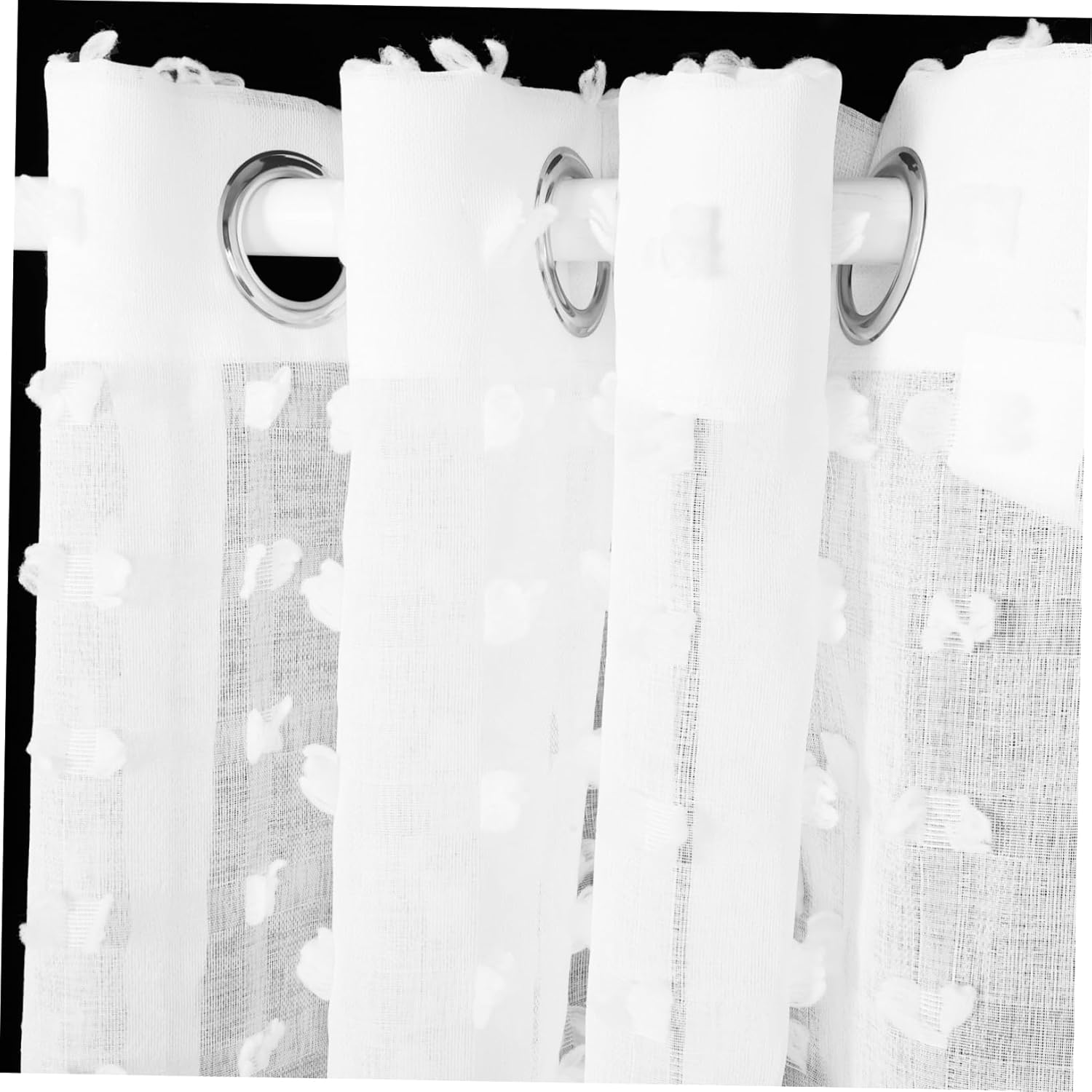 Zerodeko Farmhouse Bedroom Curtain Long Sheer Drapes