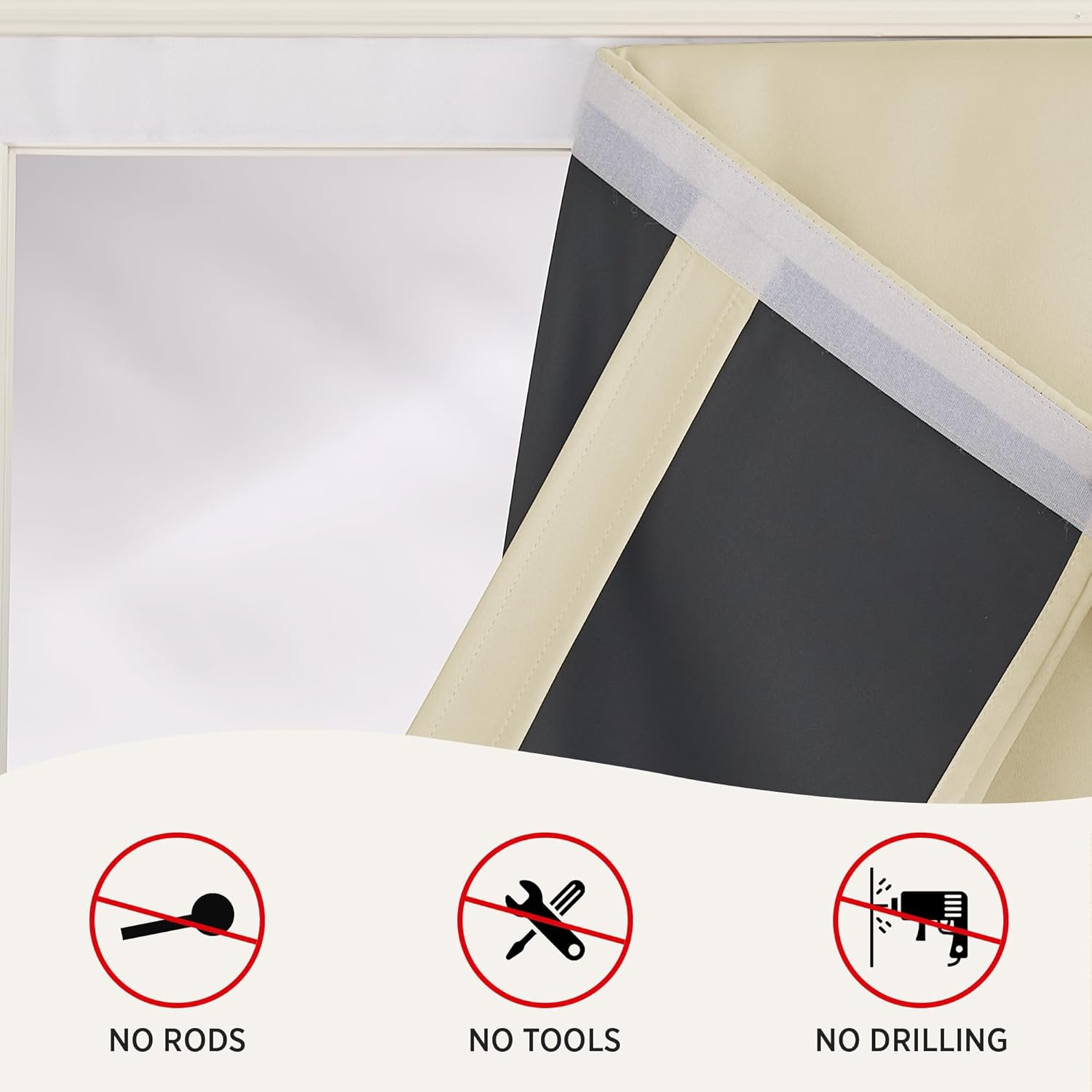 RYB HOME Blackout Curtain Panel for Door Windows