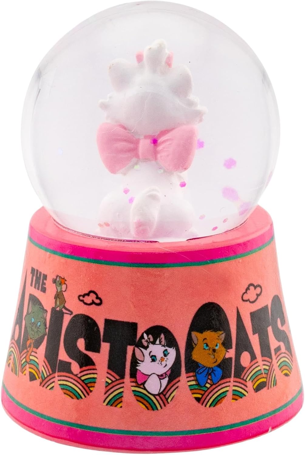 Disney Aristocats Marie Light-Up Snow Globe 3 Inches Tall