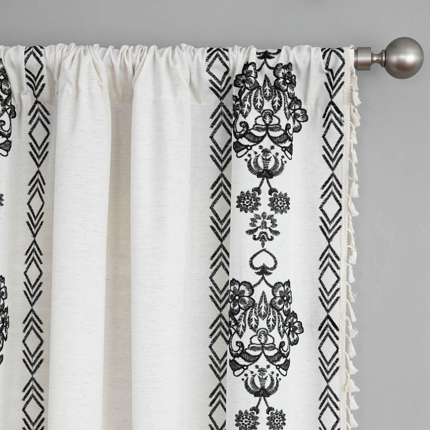 VOGOL Bohemian Style Curtain Panel 63 Inches Long