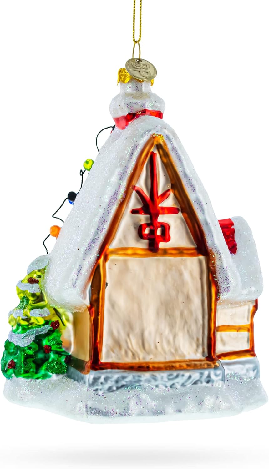 Gingerbread Delight Blown Glass Christmas Ornament 1