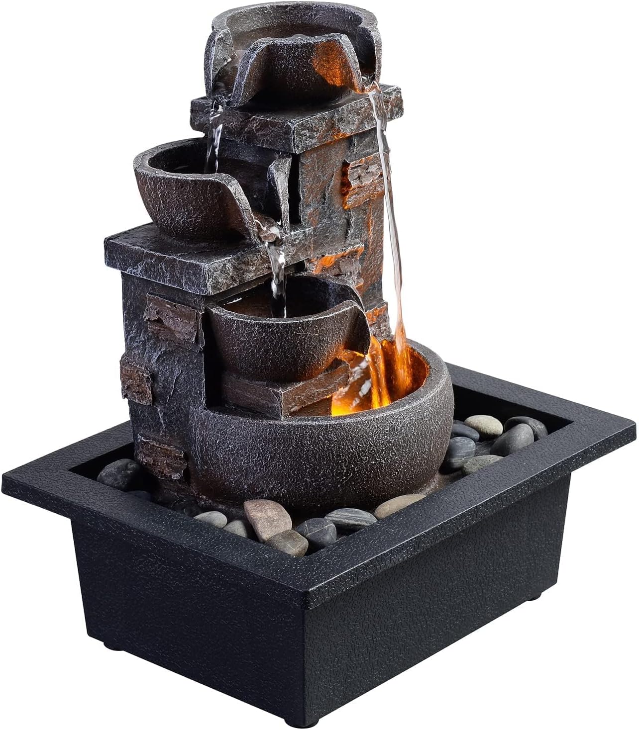 Kalona Decor Desktop Fountain - 4 Tier 10 Inch Design