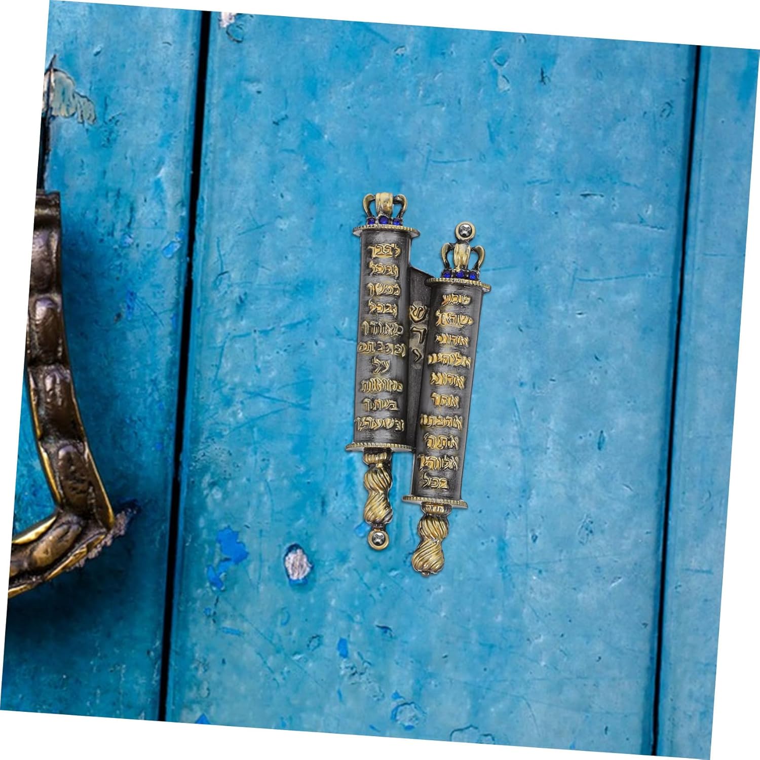 Cabilock Jerusalem Menorah Mezuzah Case
