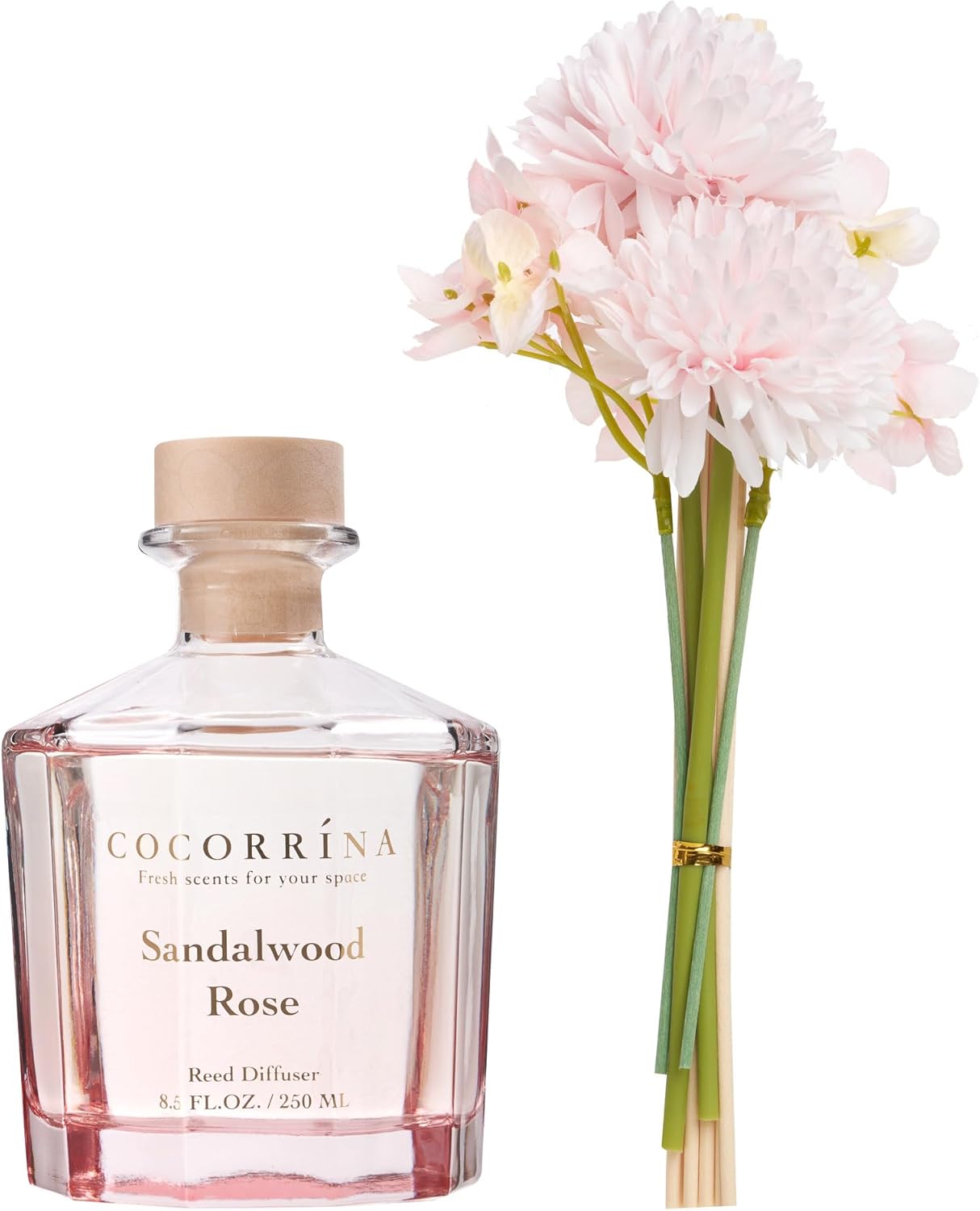 Cocorrina Sandalwood Rose Reed Diffuser Set