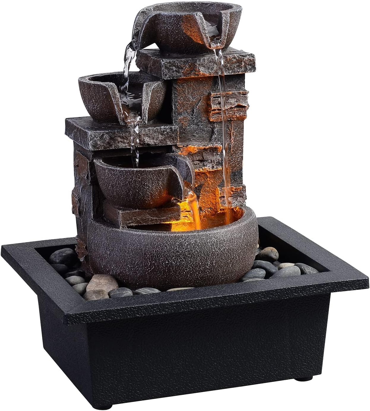 Kalona Decor Desktop Fountain - 4 Tier 10 Inch Design