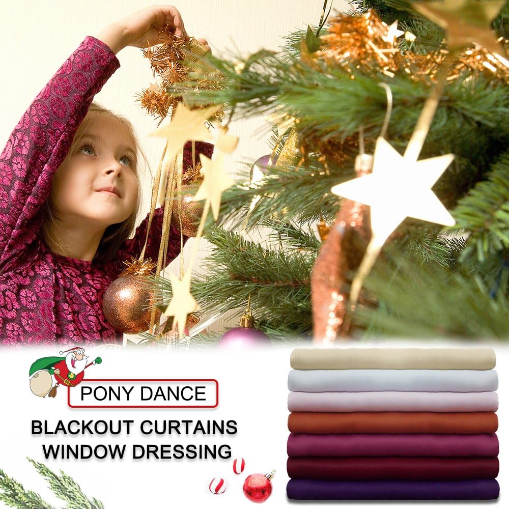 Pony Dance Red Thermal Kitchen Curtains