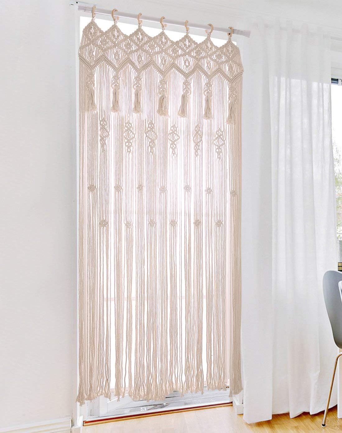 Achart Macrame Curtain Panel Boho Decor