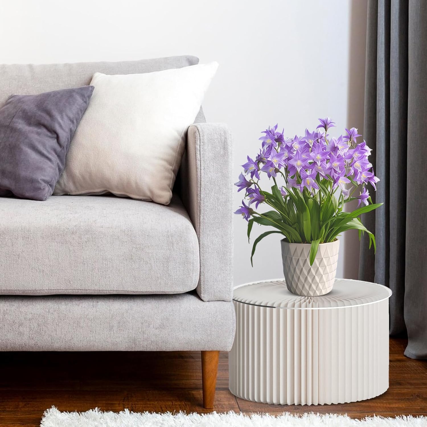 Visufy Foldable Cardboard Cylinder Stand for Parties
