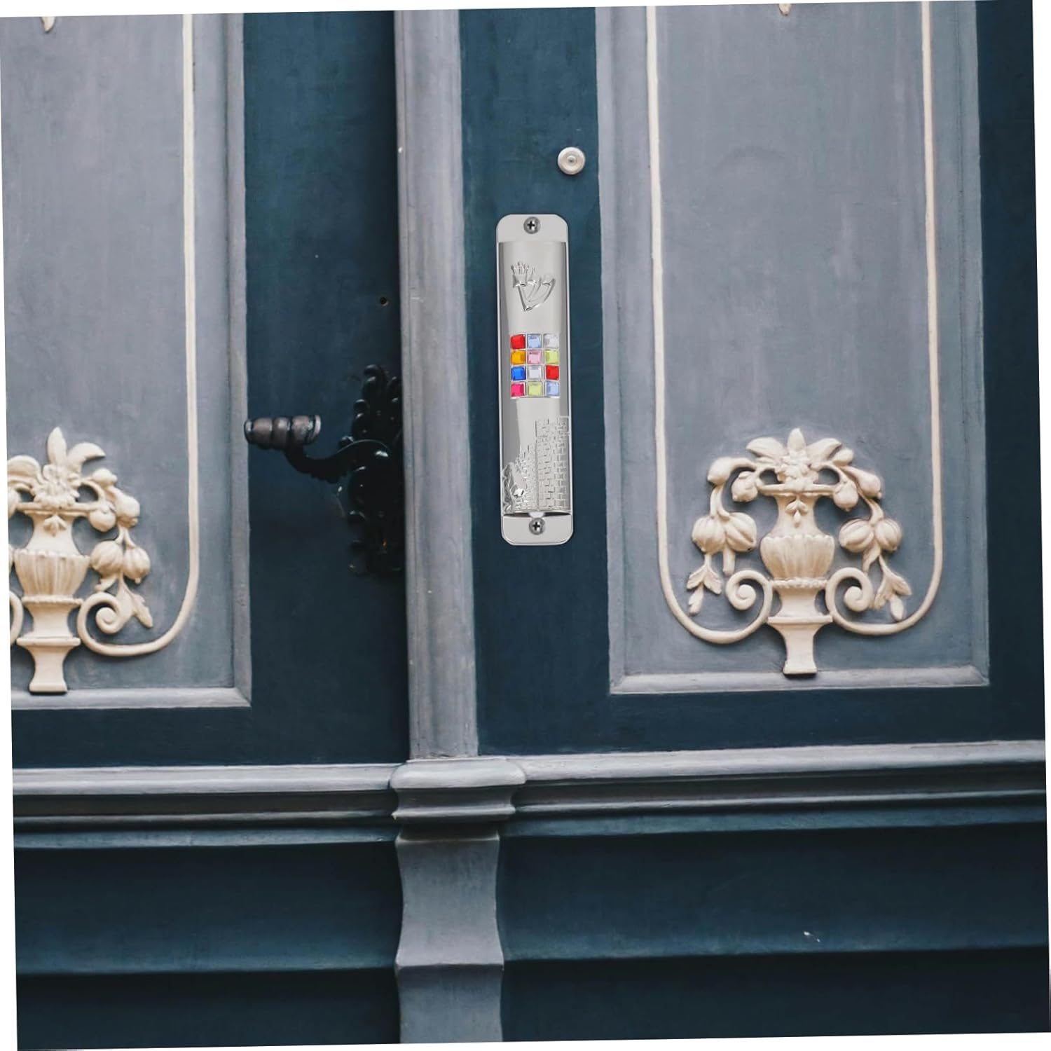 2 Sets Kosher Mezuzah with Scroll for Door