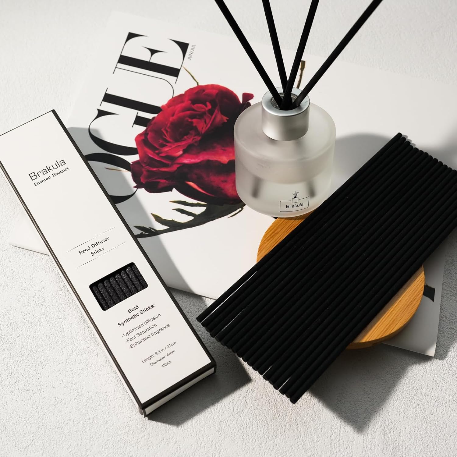 Brakula Reed Diffuser Sticks - 48Pcs Black 1