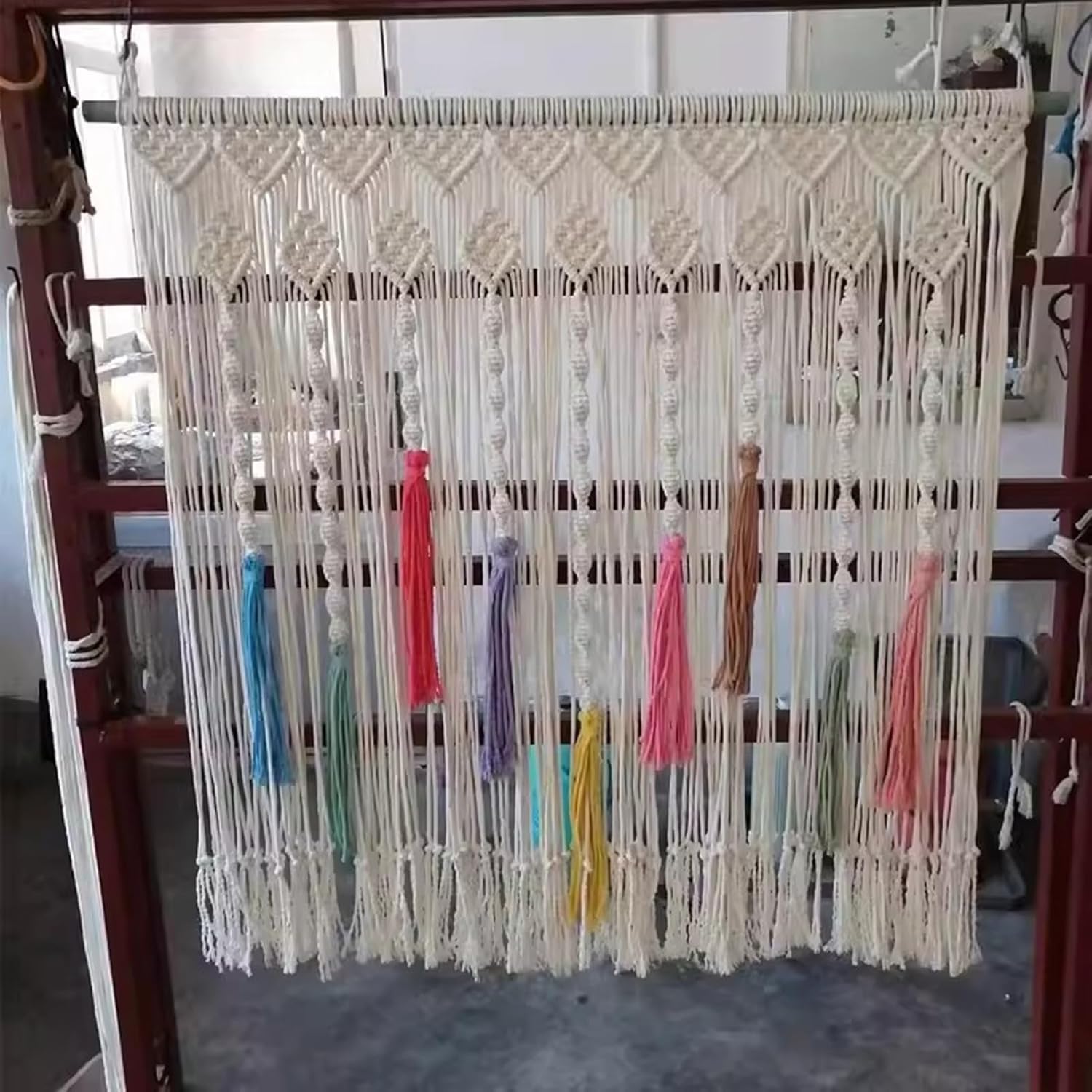 Macrame Curtains for Doorways Handwoven Privacy Panels