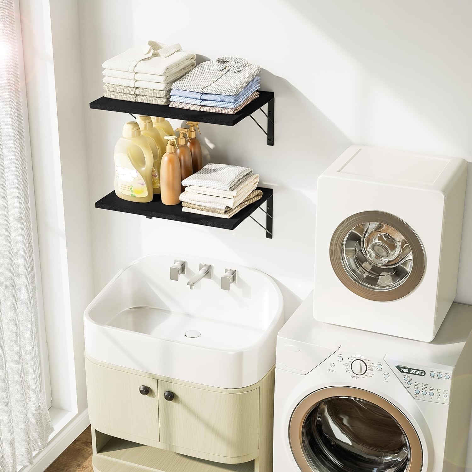 Love-KANKEI Deep Floating Shelves Set of 2 for Wall