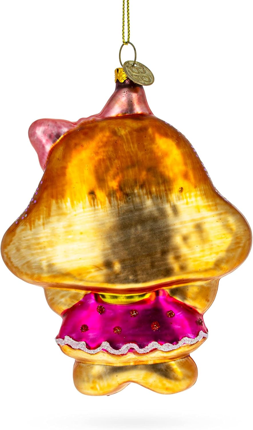 Gingerbread Girl Christmas Glass Ornament