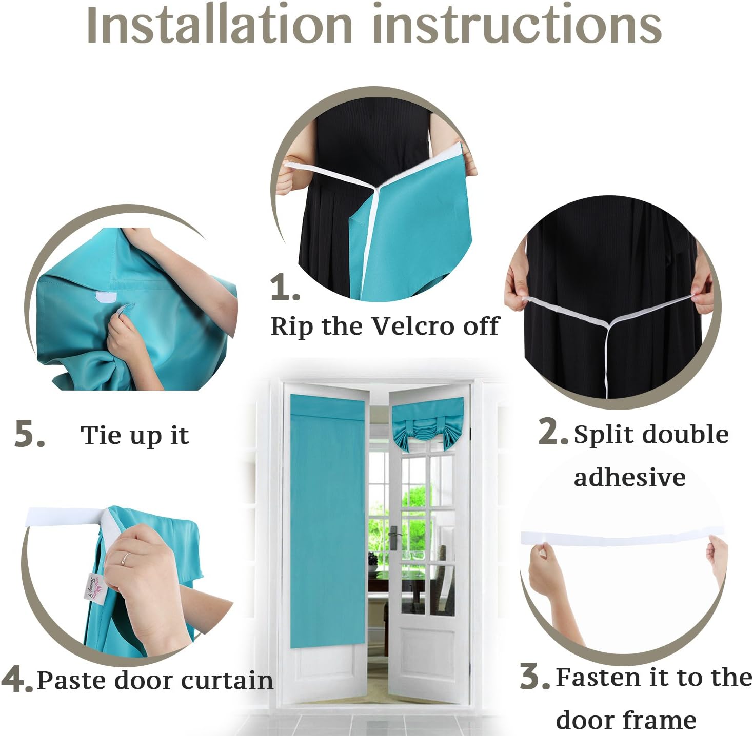 Flamingo P Tricia Blackout Curtains 2 Panels Teal