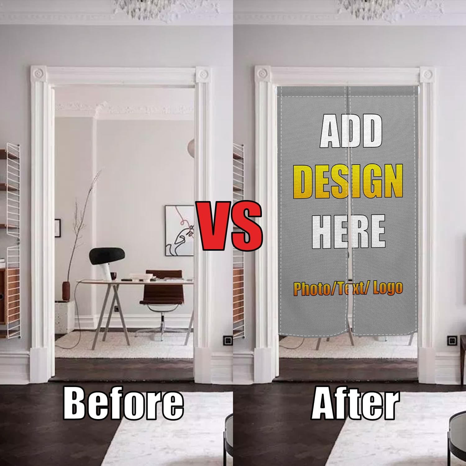 Customizable Double Sided Noren Door Curtain Panel