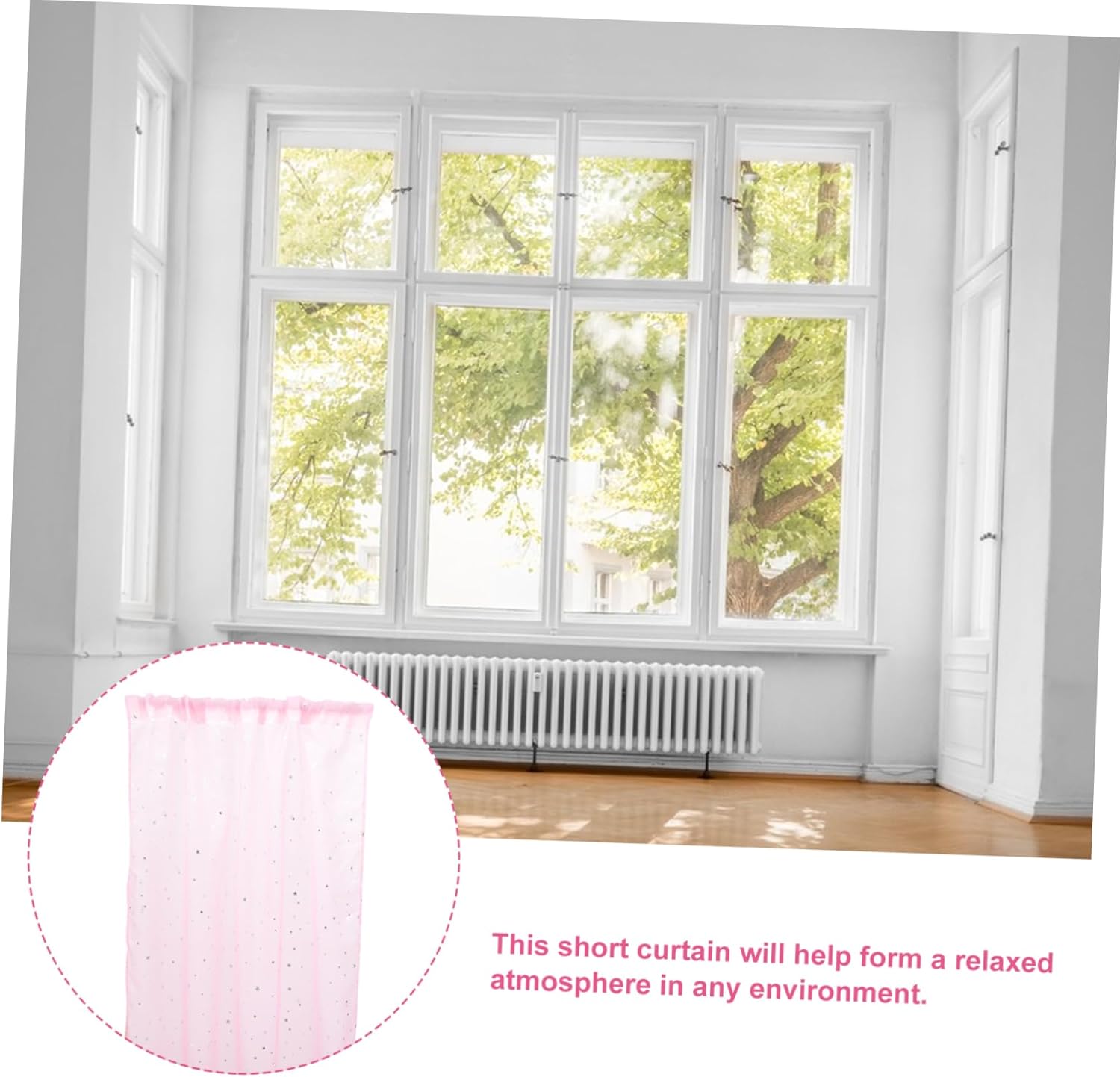 Stars Pattern Sheer Curtain for Living Room