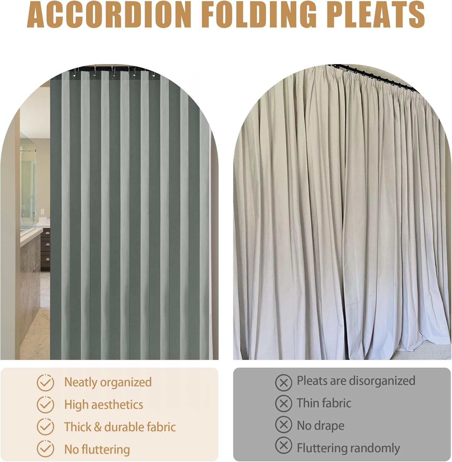 HOMBYS Magnetic Door Curtain 2 Panel Grey 40x78 Inches