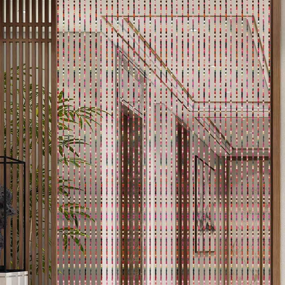 41 Strands Beaded Curtain with Bamboo Beads