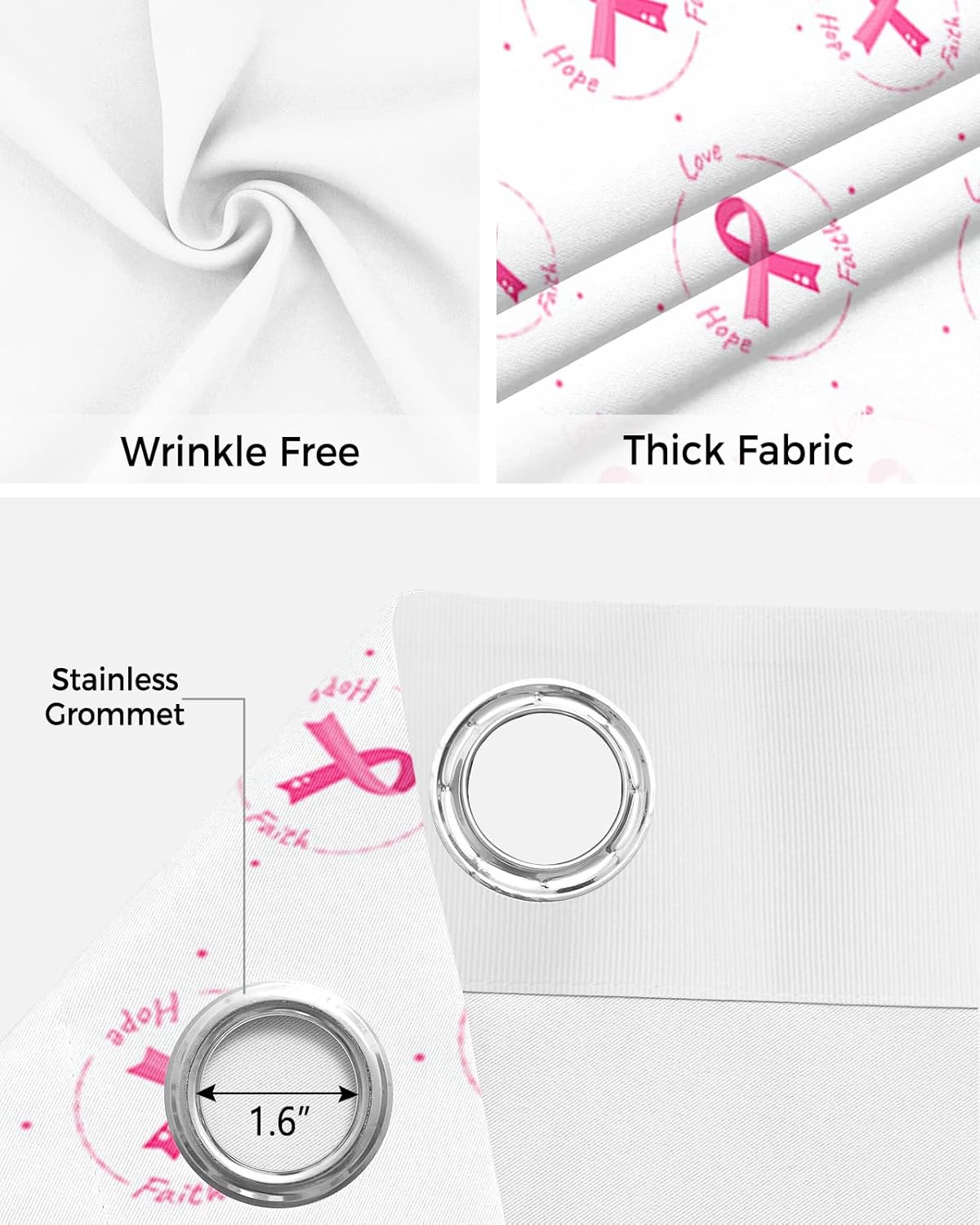 Pink String Doorway Curtains - Blackout 52x96 Inch Panels