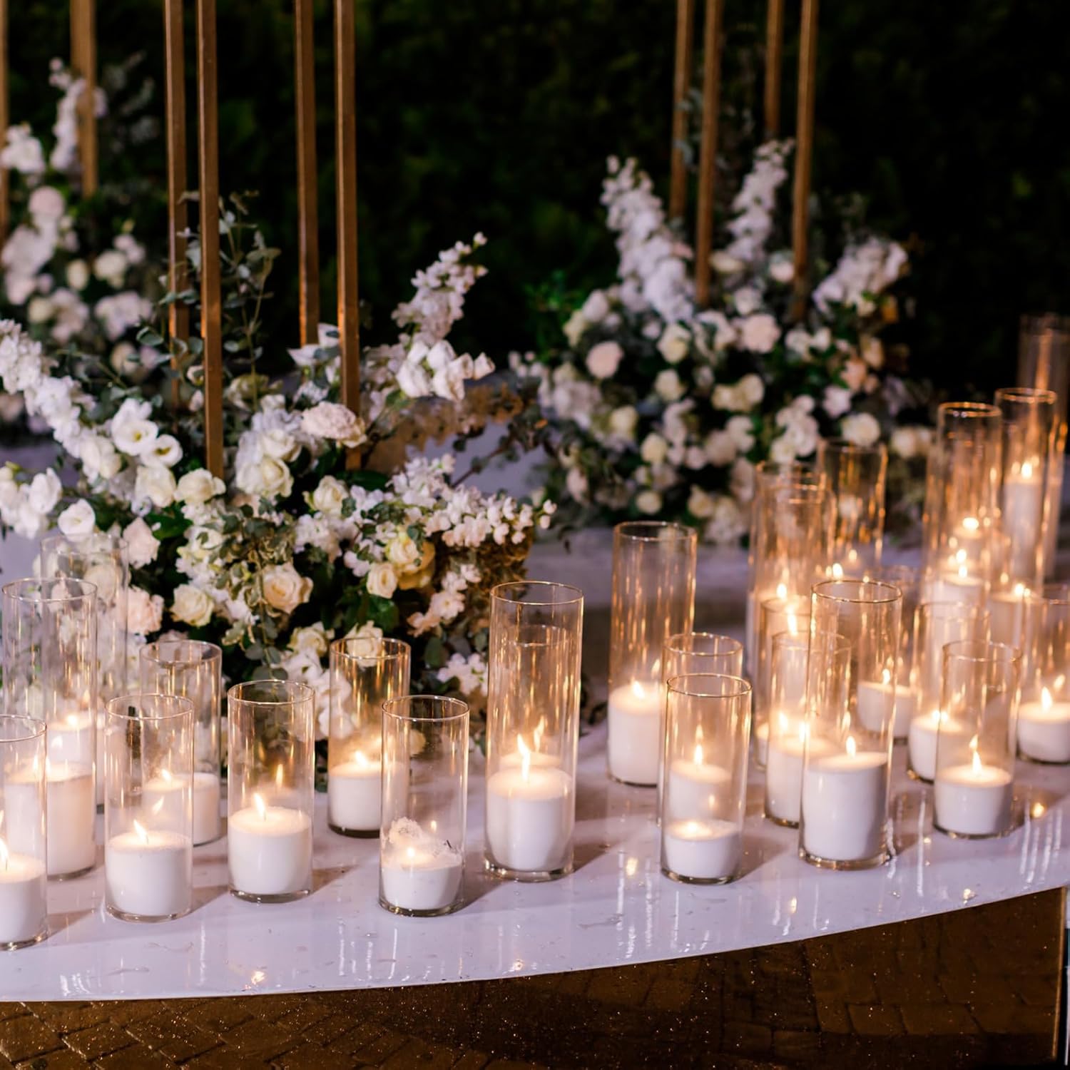 36 Pcs Clear Glass Cylinder Vases for Centerpieces