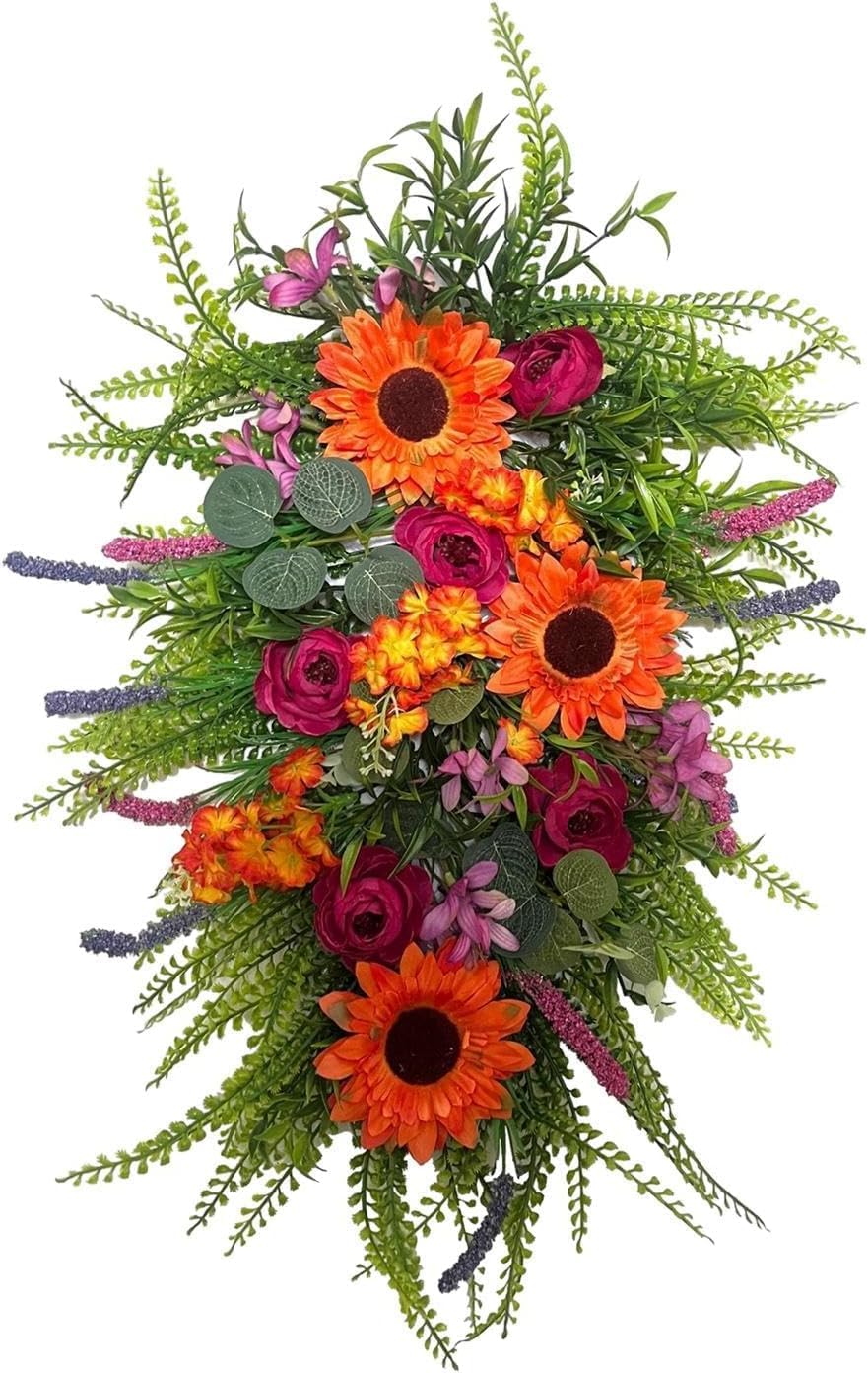 Fall Harvest Teardrop Wreath Door Decor