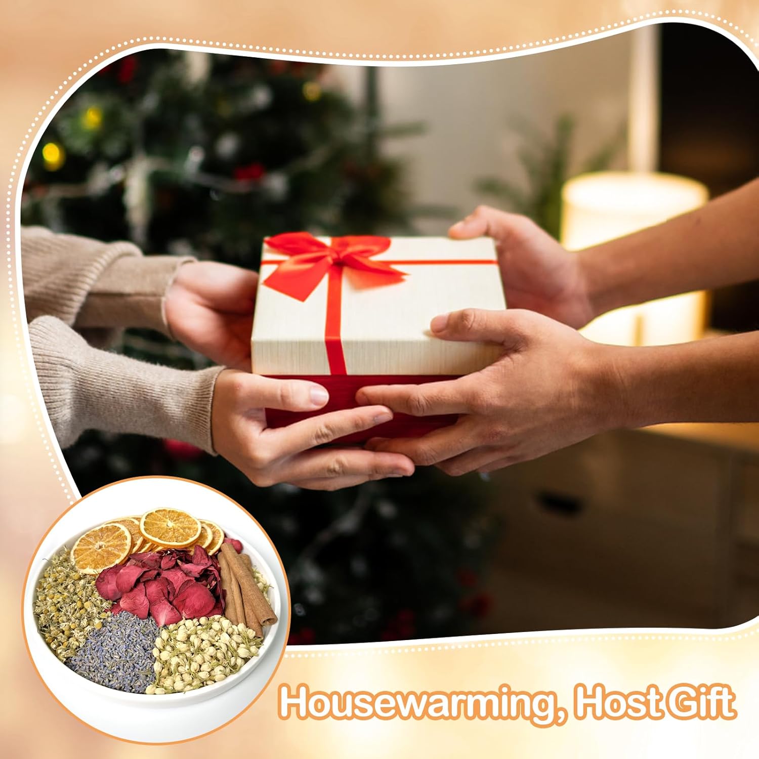 Sweet Dreams Stovetop Potpourri with Jasmine Lavender Rose Orange Chamomile Cinnamon