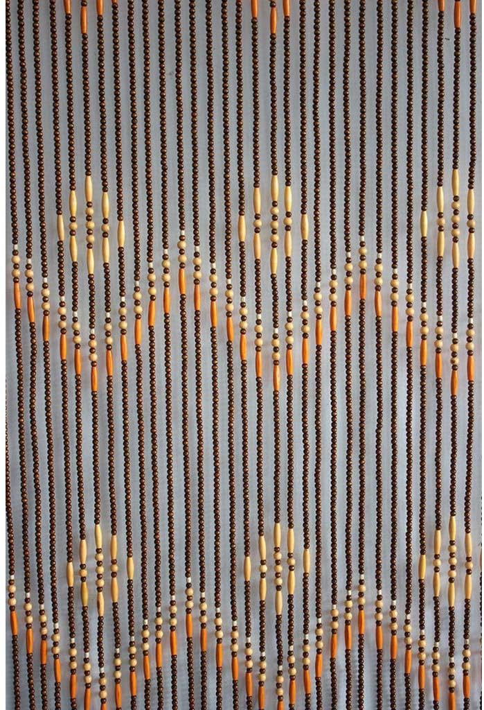 Wood Beaded Curtain for Doorways 80x190cm 31Strands
