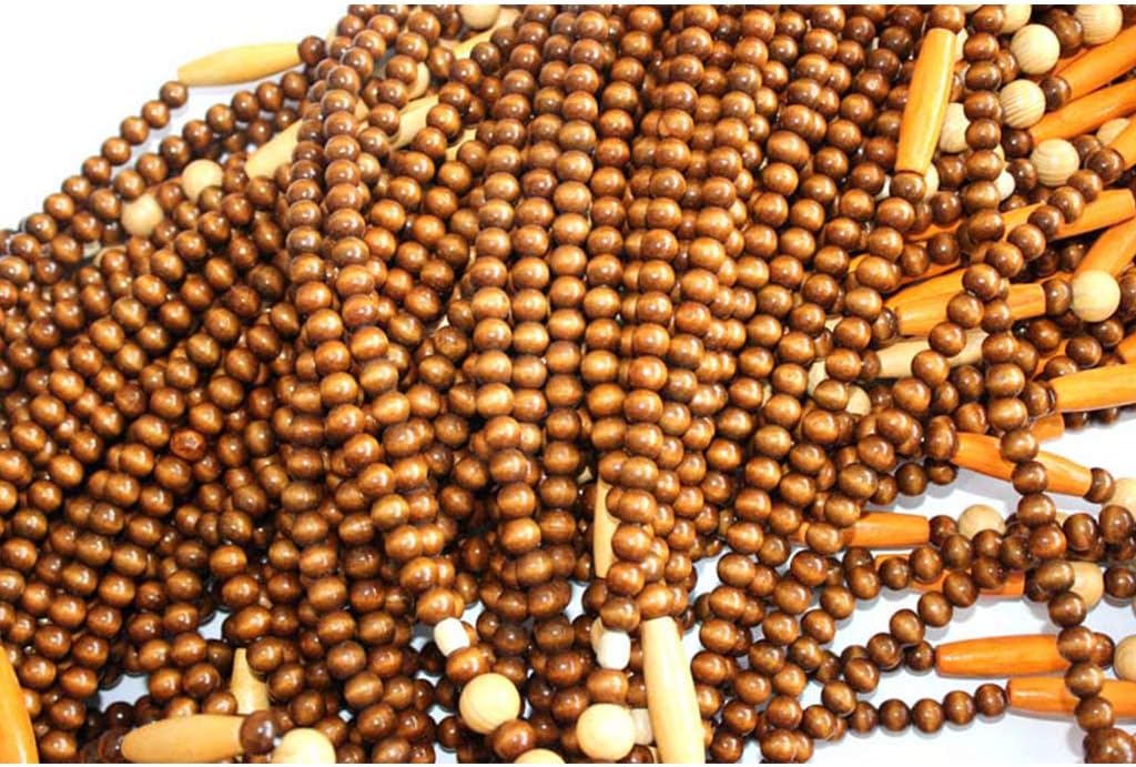 Wood Beaded Curtain for Doorways 80x190cm 31Strands