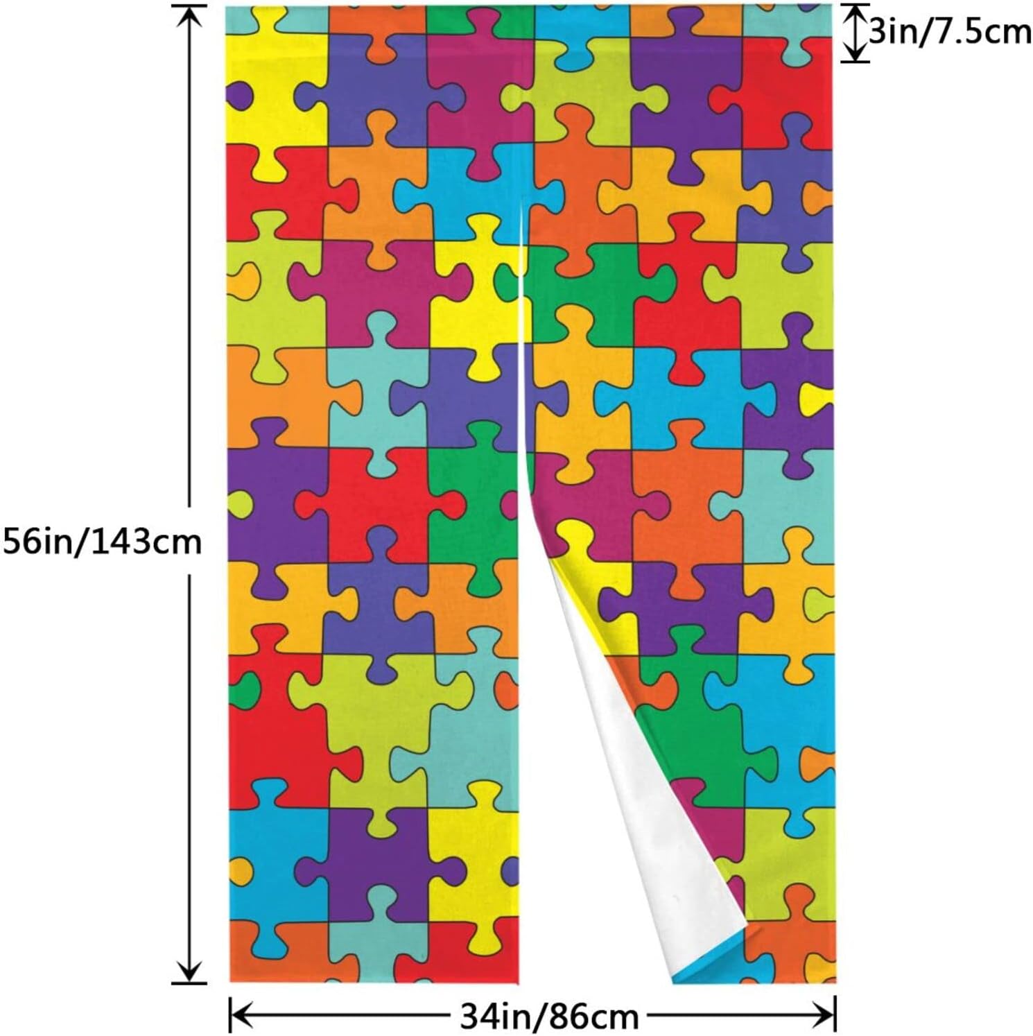 Peynir Autism Awareness Door Curtain Feng Shui Panel