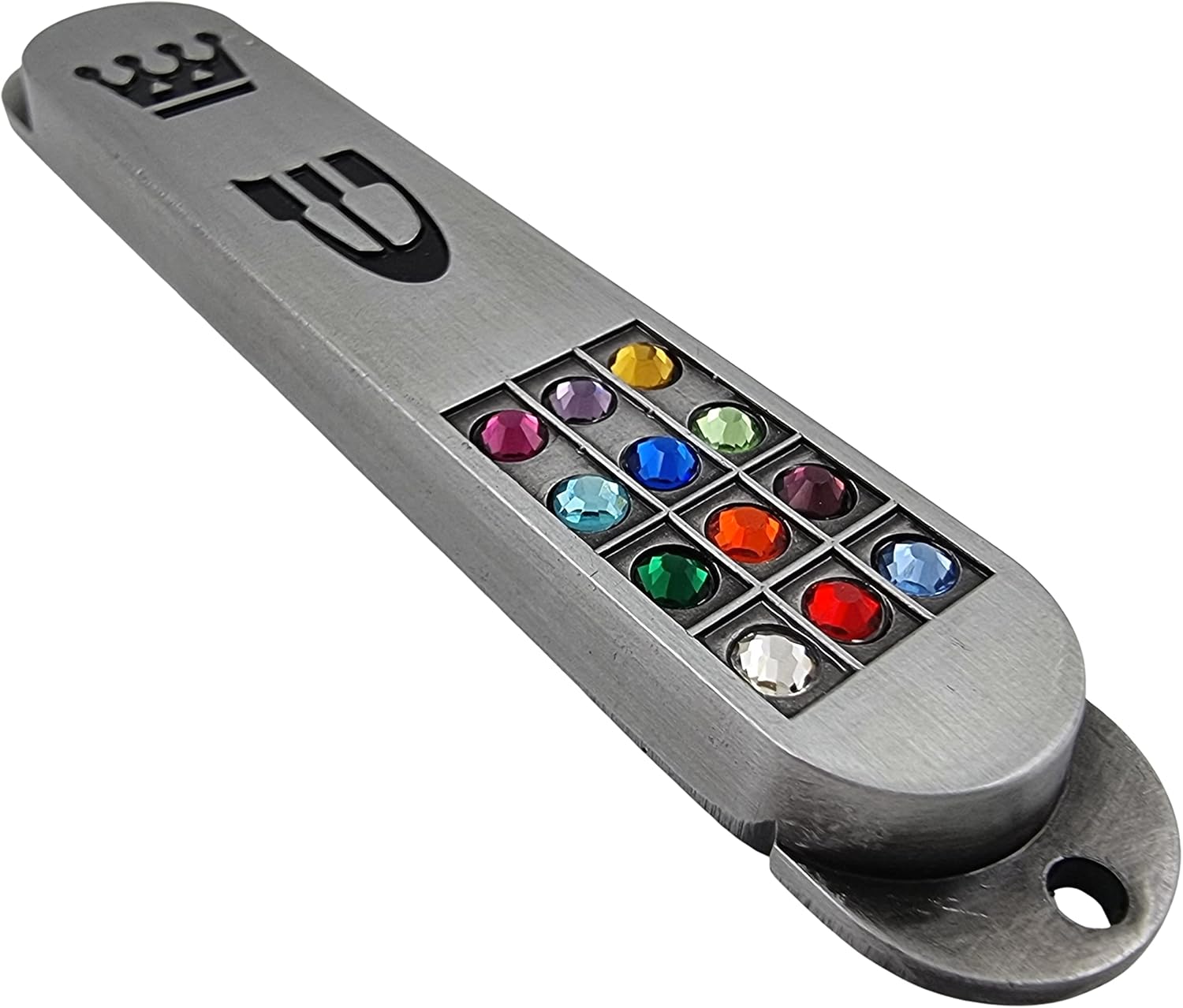 TALISMAN4U Pewter Mezuzah with Scroll 35 Inch Judaica Door Cover