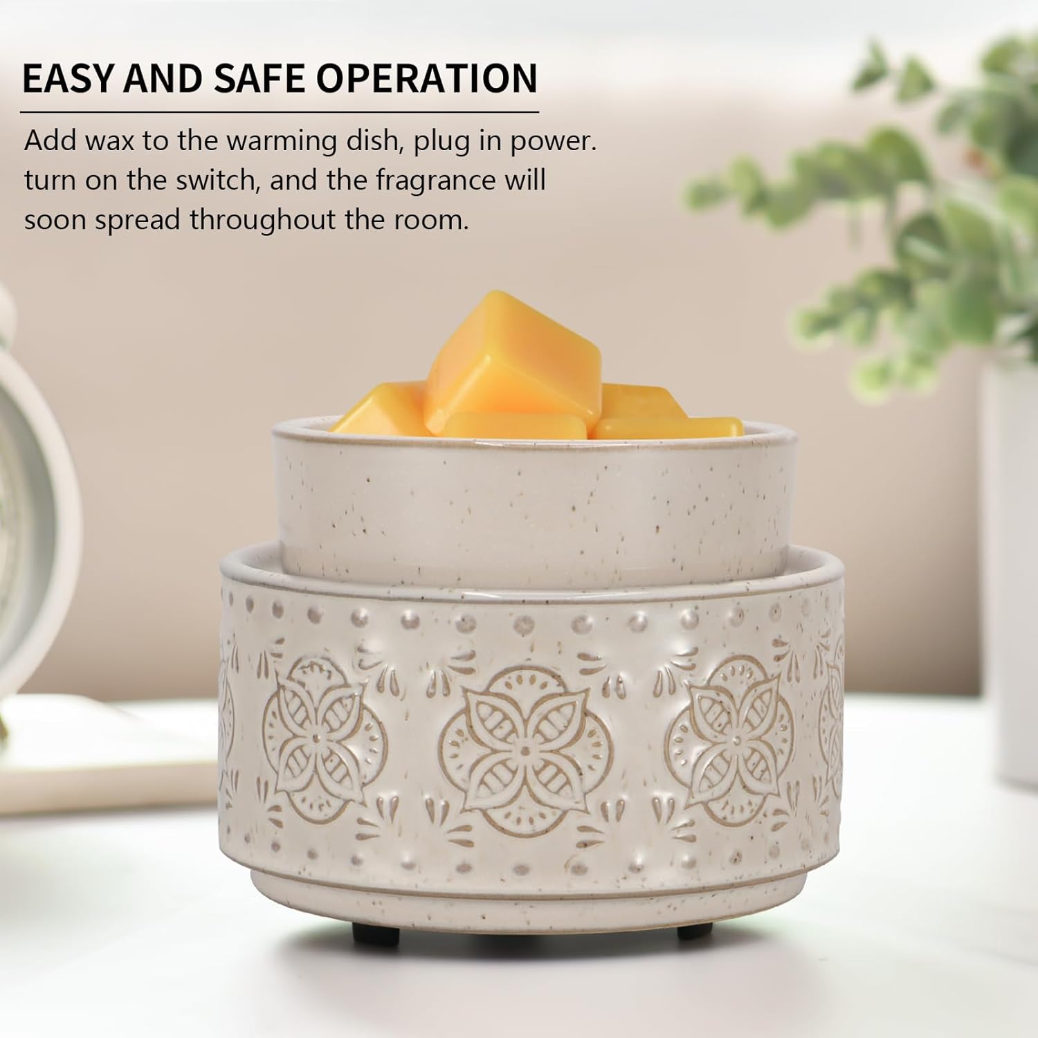 Mocosa 3-in-1 Ceramic Wax Warmer for Scented Candles