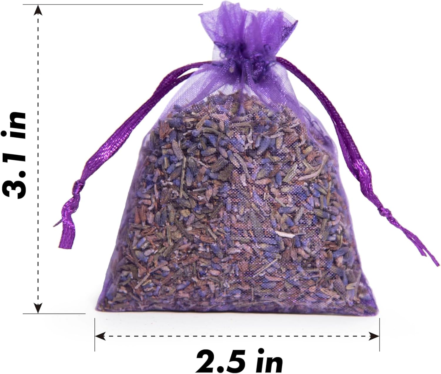 25 Pack Dried Lavender Flower Sachets for Drawers Closets
