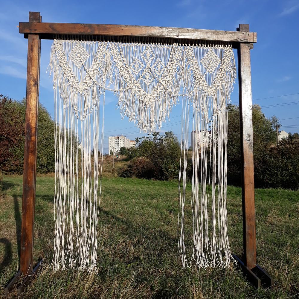 Boho Wedding Arch Macrame Curtain Decor 708W866L