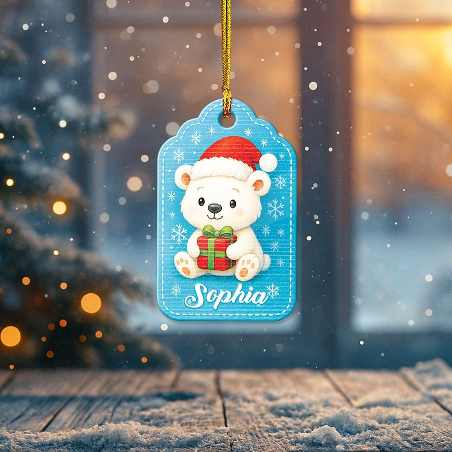 Personalized Acrylic Tree Ornament with Custom Name