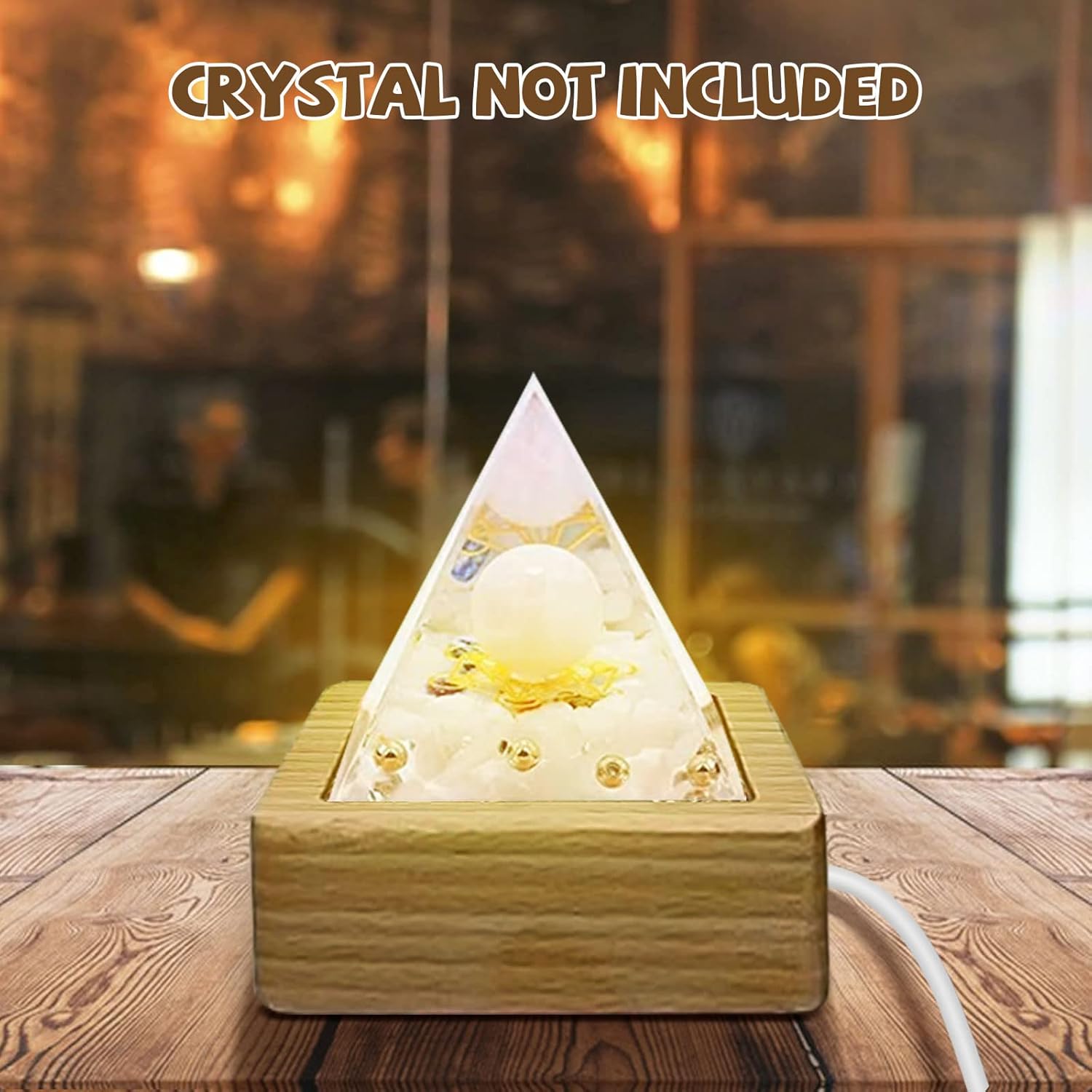 CDIYTOOL LED Solid Wood Pedestal Stand 4Pcs