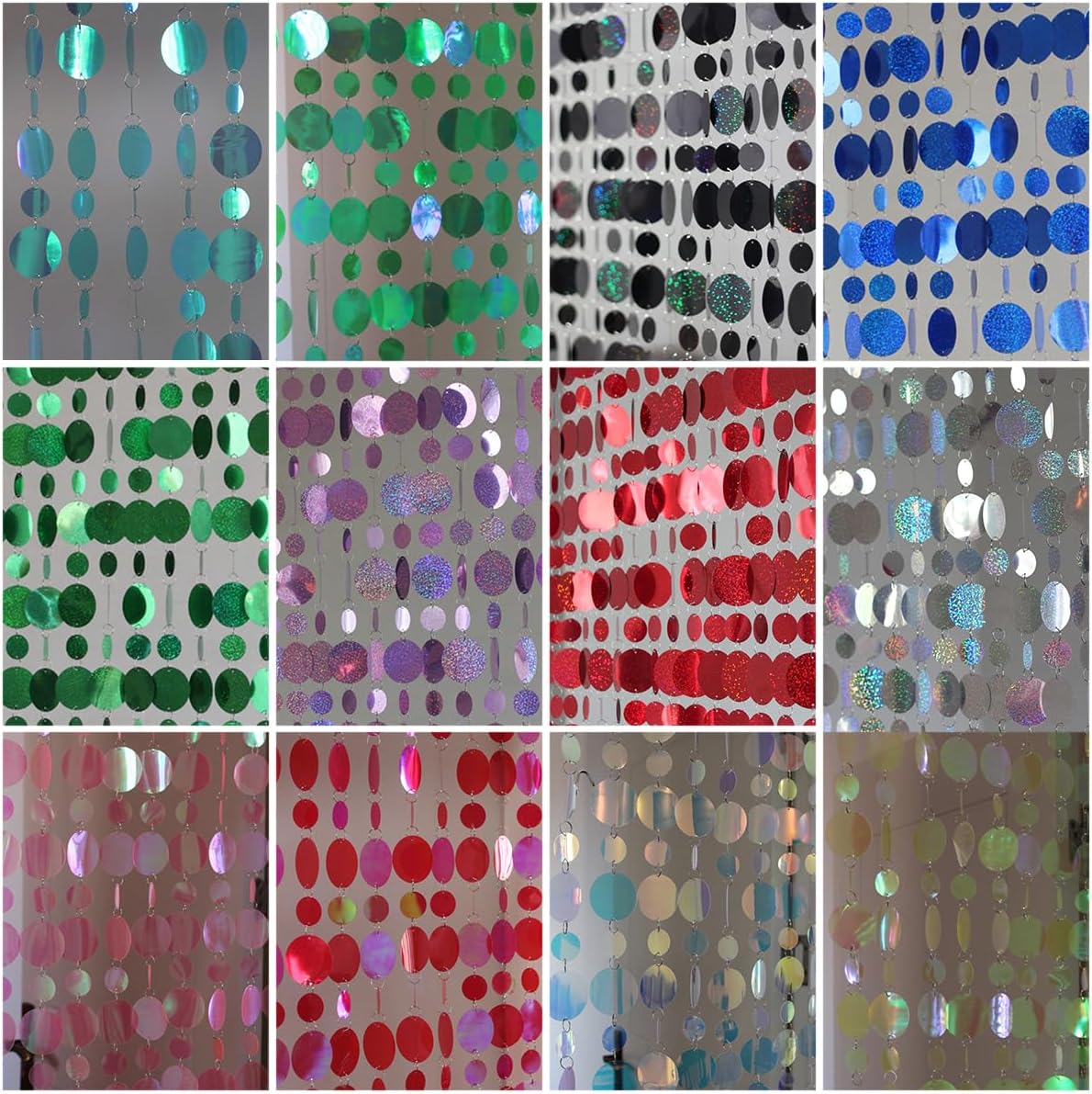 5 Strips Sequin Beaded Curtain 39 Inch