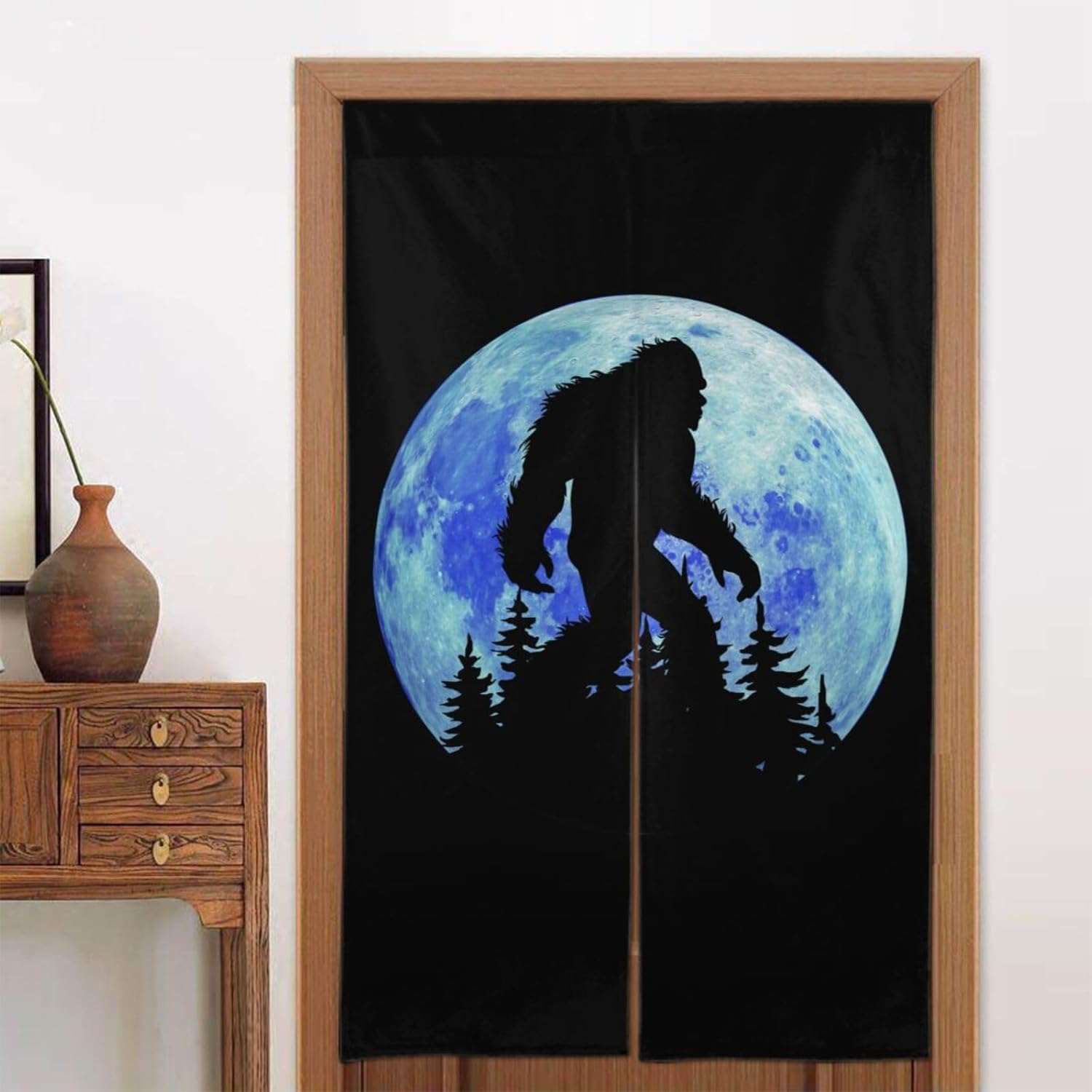 Moon Bigfoot Door Curtain 34x56 Inch Privacy Panel