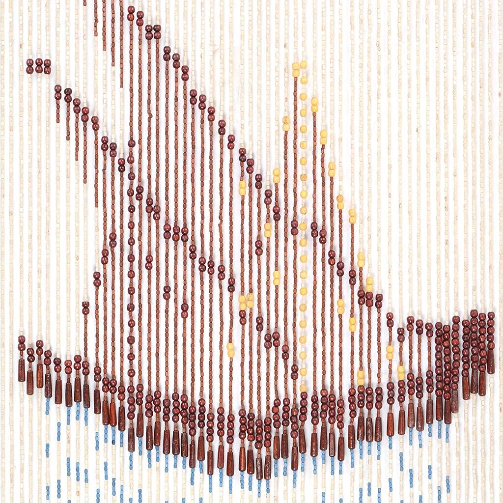 60 Strands Wood Beaded Curtain for Doorways and Closets