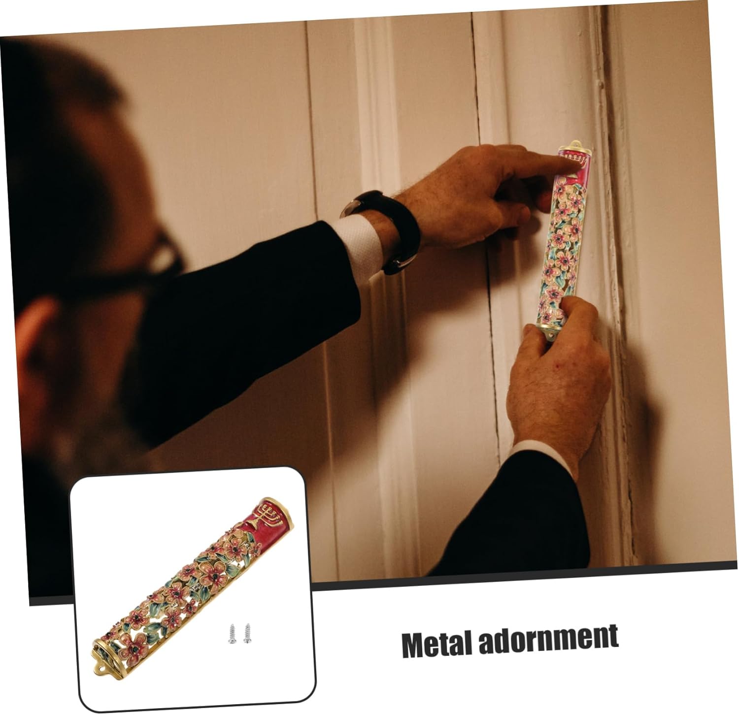 STOBAZA Mezuzah Door Decoration with Kosher Scroll