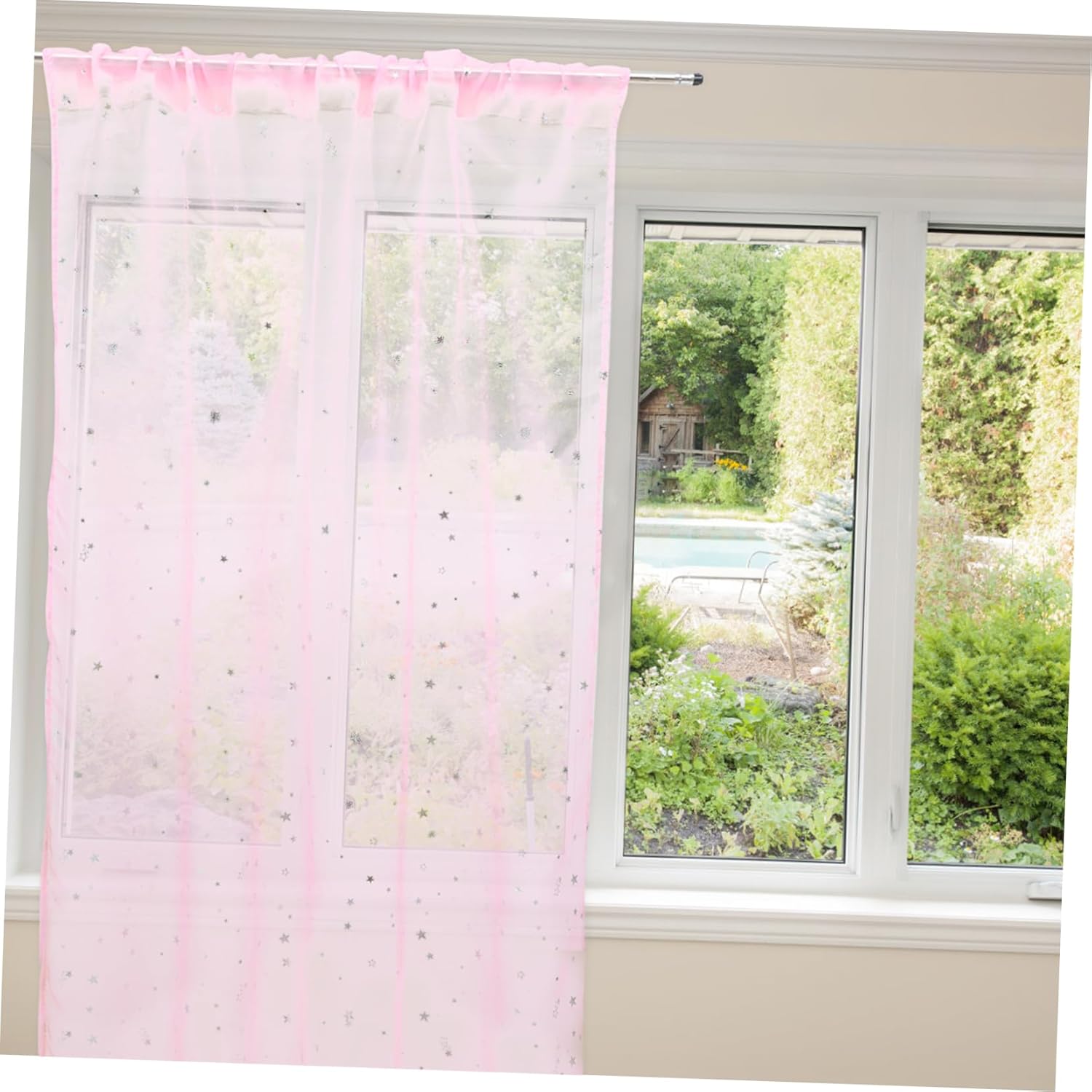 Stars Pattern Sheer Curtain for Living Room
