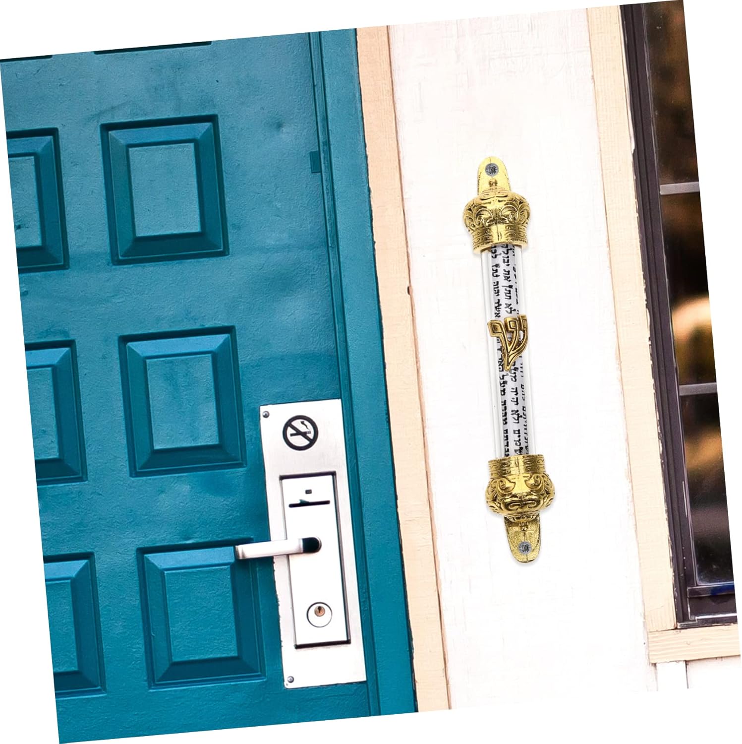 Sturdy Metal Mezuzah Scroll for Home Door