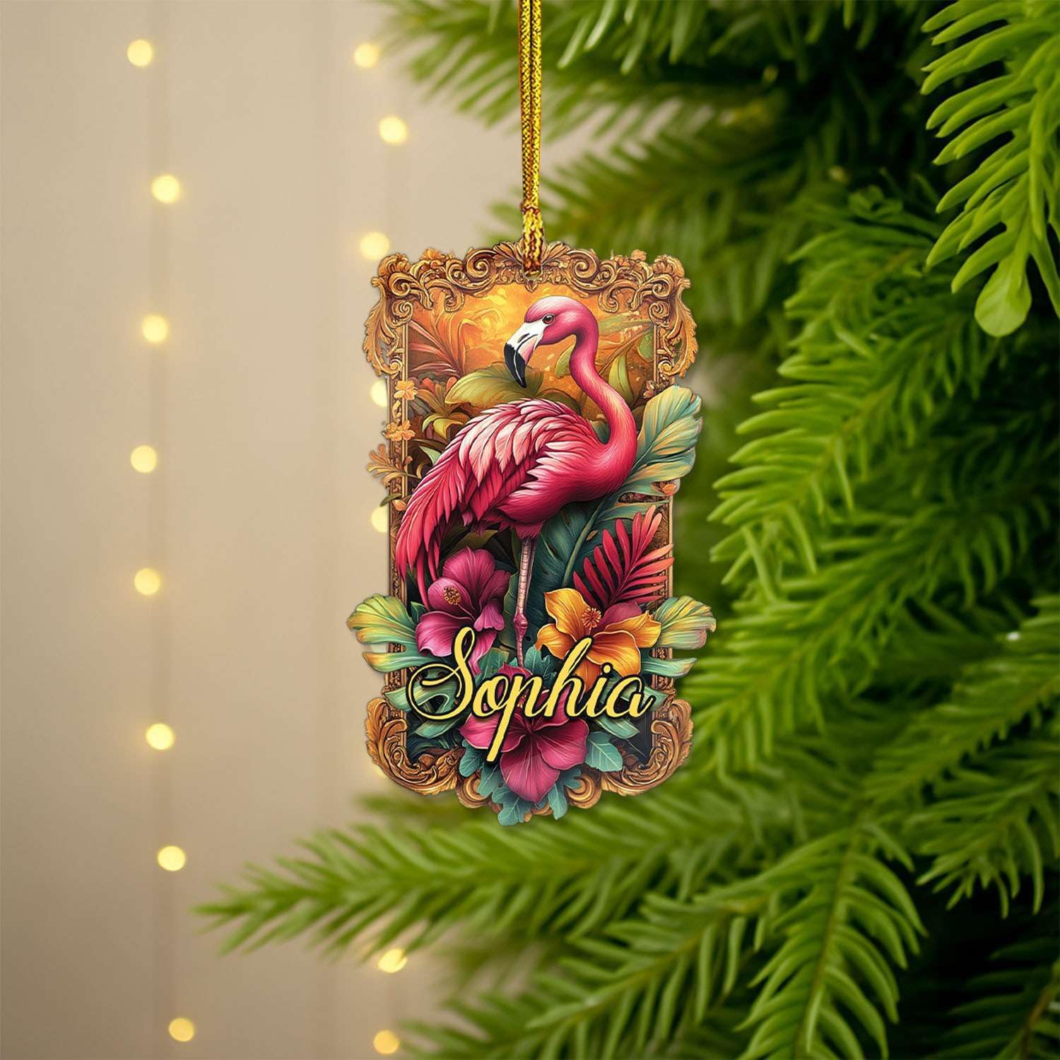 Personalized Acrylic Tree Ornament for Siblings and Family