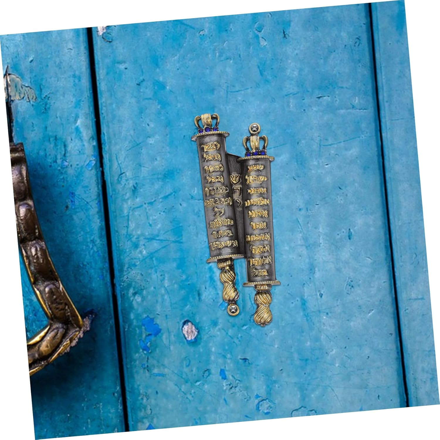 PRETYZOOM Pewter Mezuzah Case Waterproof Metal Judaica Decor