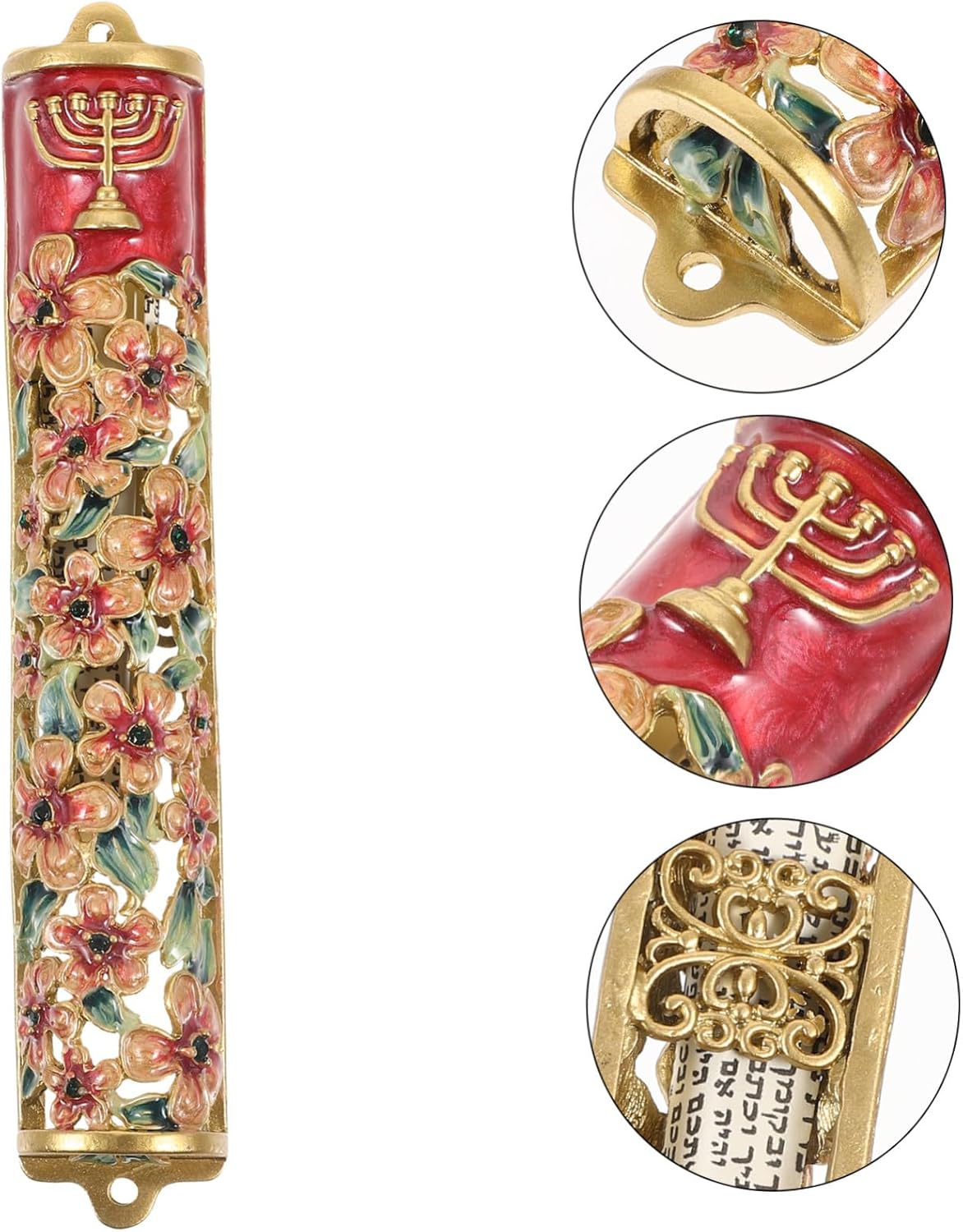 PRETYZOOM Mezuzah Door Decor Jewish Blessing Scroll Art