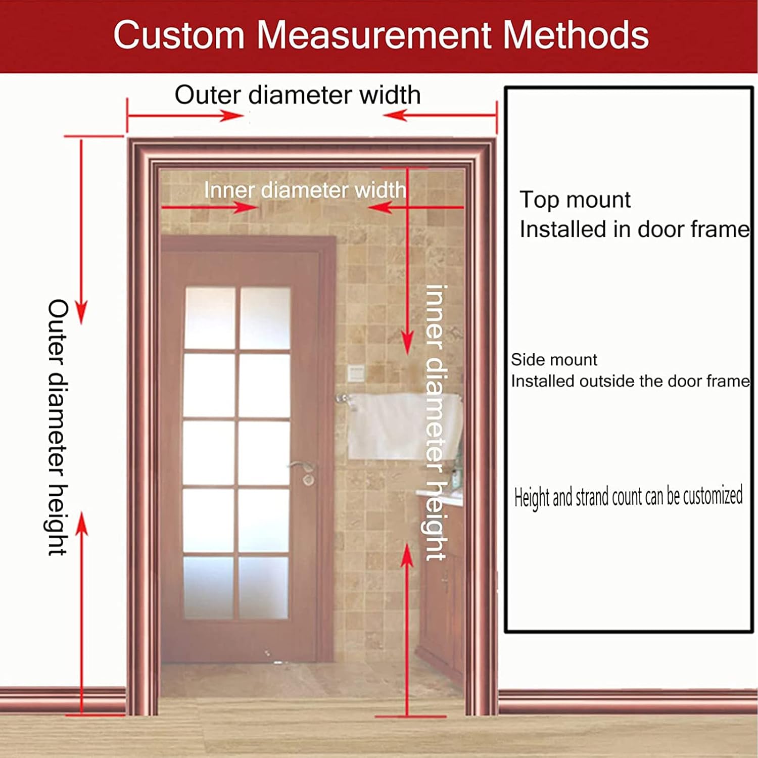 Wooden Beaded Curtain - Stylish Room Divider for Doors and Hallways