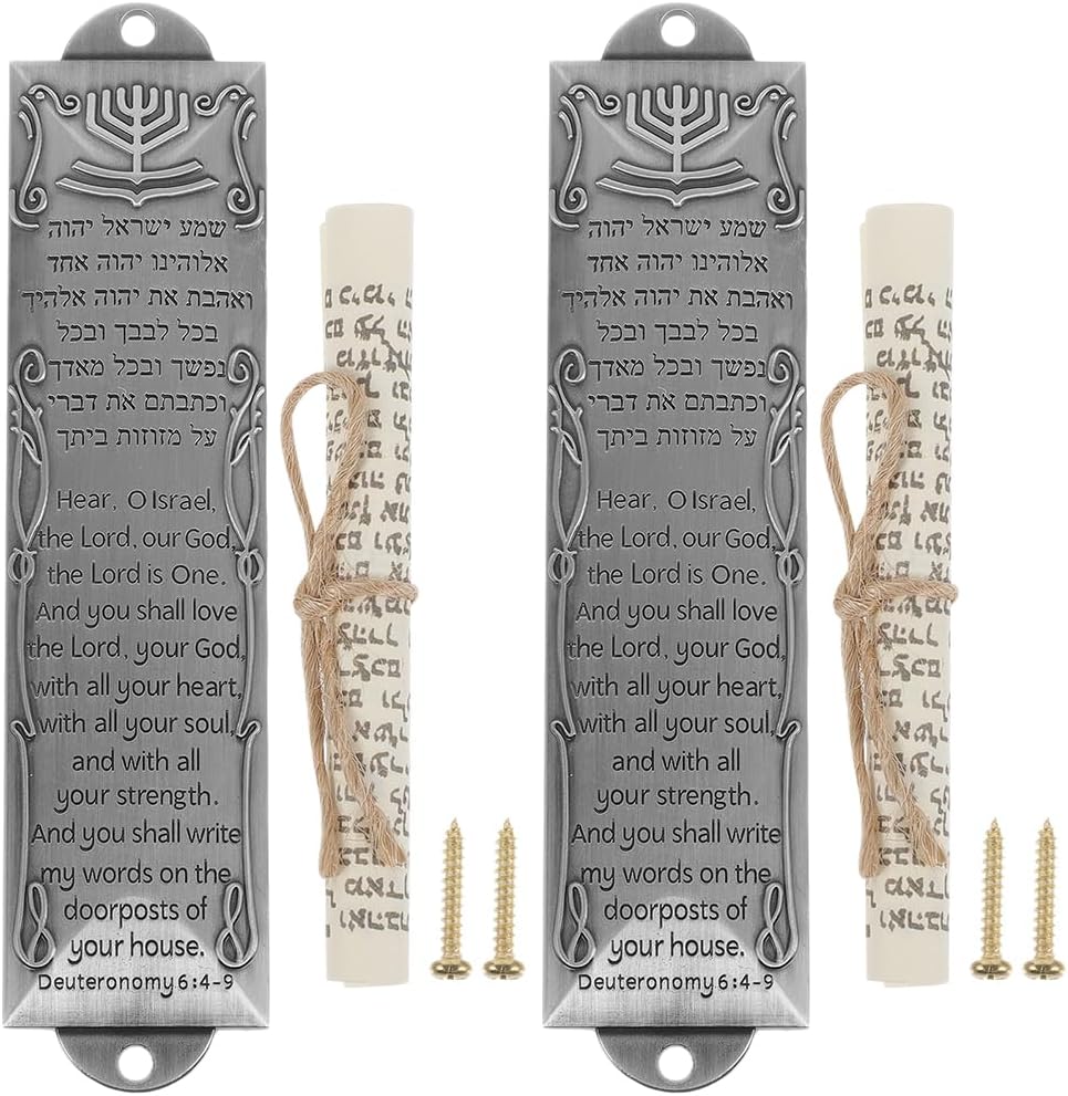 Homoyoyo Mezuzah Set for Door with Scroll