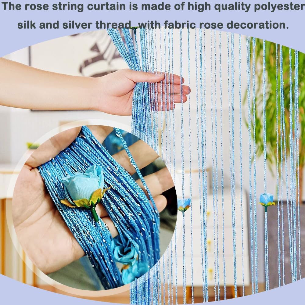 Elegant Rose String Door Curtain for Home Decor