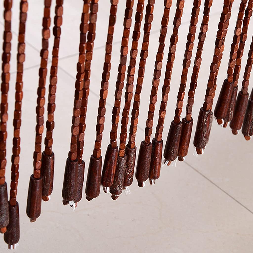 60 Strands Wood Beaded Curtain for Doorways and Closets