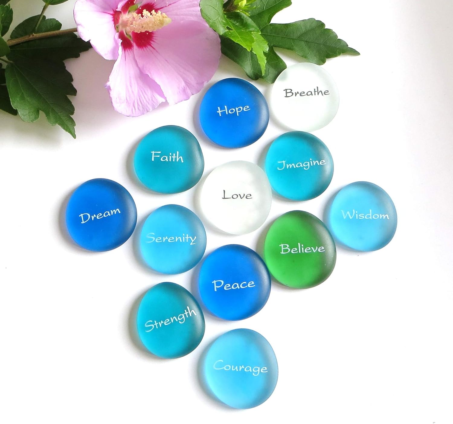 Mermaids Message Sea Glass Stones Assorted Frosted Words
