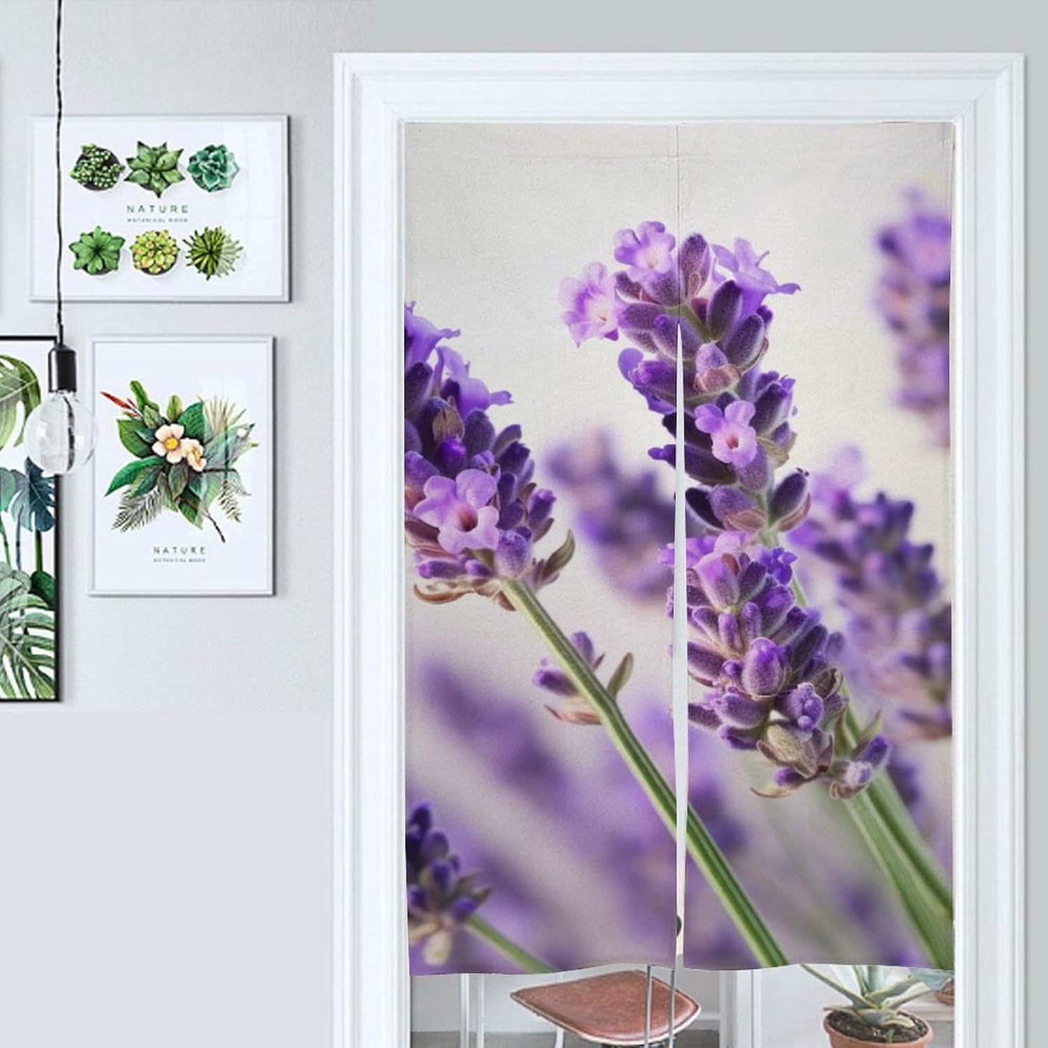 Lavender Flower Door Curtain Panel 17x57 Inch